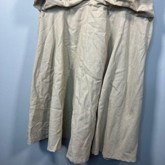 Anthropologie ATSU Summer Ruched Midi Dress Drop Waist Cami Straps 6 - Picture 7 of 11